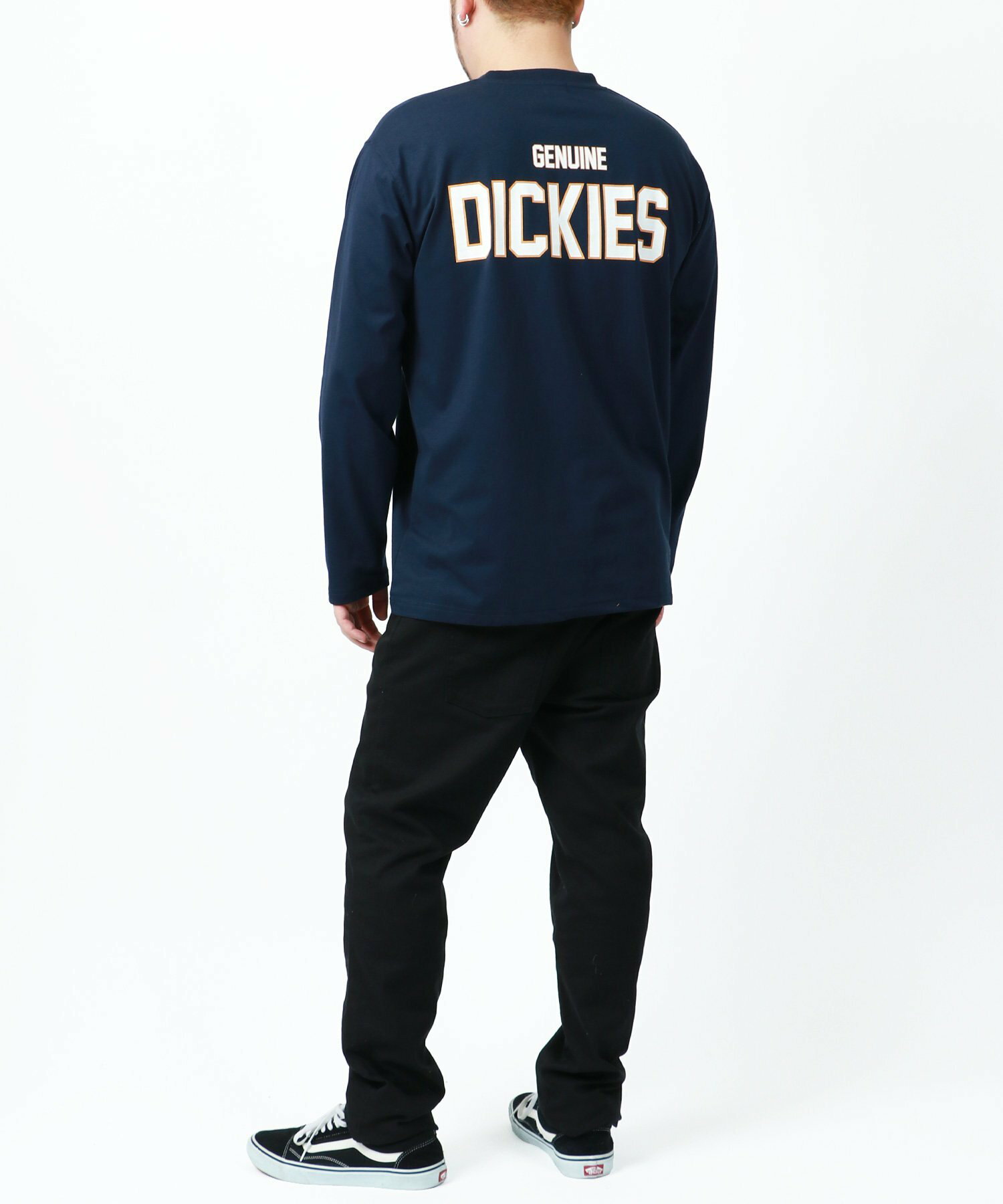 GENUINE Dickies Tシャツ メンズ 大きいサイズ 長袖 バック ロゴ プリント